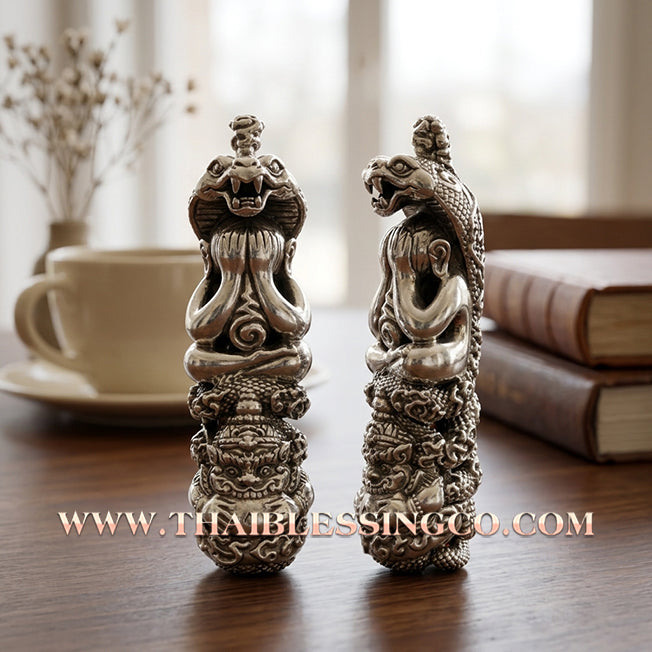 🛡️ Sacred "Takrut Maha Yant Na 108" – Alpaca Silver Edition: Phor Than Kloy, Wat Phukhaothong (2013) – The Ultimate Southern Sorcery Shield for Absolute Protection, Commanding Authority, and Infinite Financial Growth!