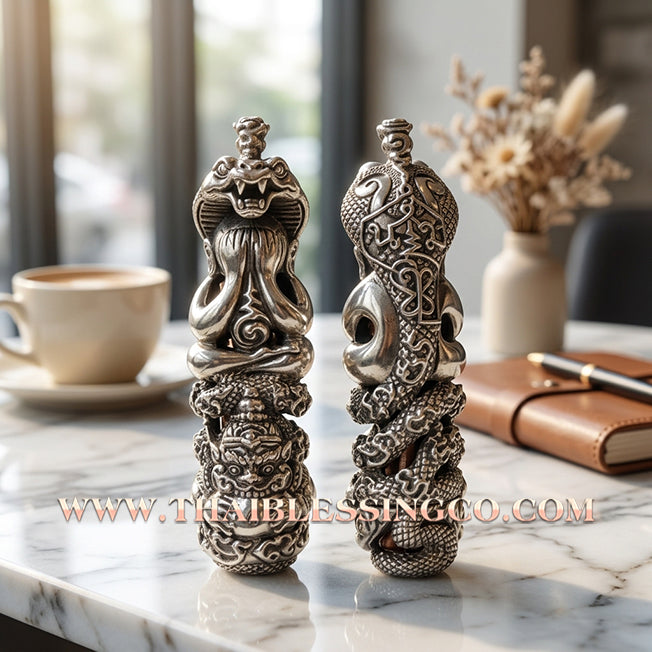 🛡️ Sacred "Takrut Maha Yant Na 108" – Alpaca Silver Edition: Phor Than Kloy, Wat Phukhaothong (2013) – The Ultimate Southern Sorcery Shield for Absolute Protection, Commanding Authority, and Infinite Financial Growth!