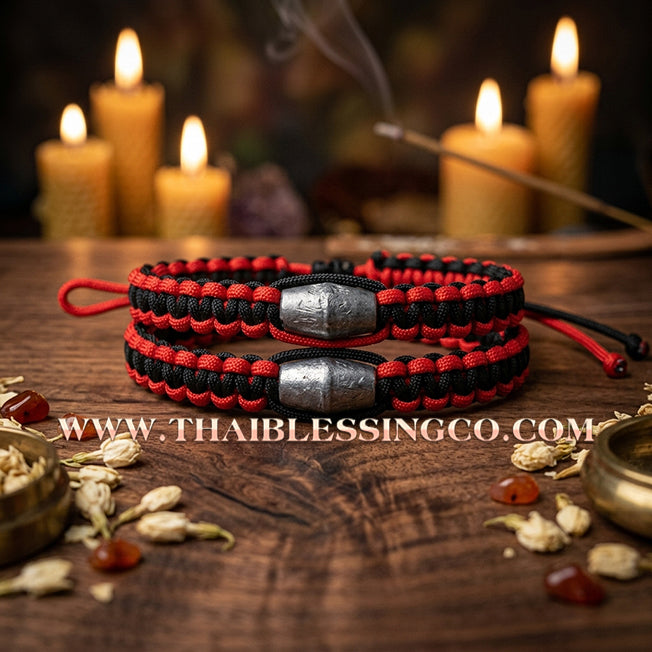 ✨🕉️ Sacred "Takua Ouan" Alchemical Lead Takrut Bracelet – Setthee 1000 Lan Edition: Luang Pu Key, Wat Sri Lamyong (2008 Exclusive) – The Ultimate Guardian Talisman for Absolute Protection, Wealth Stability, and Spiritual Armor