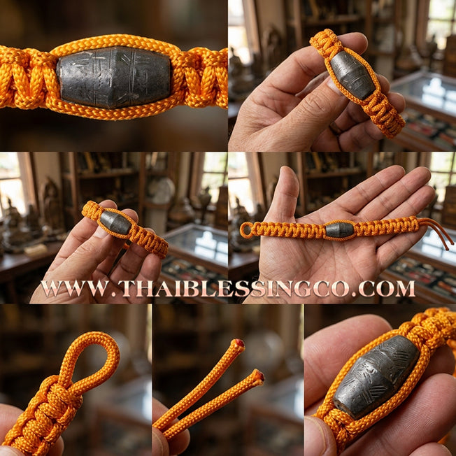 ✨🕉️ Sacred "Takua Ouan" Alchemical Lead Takrut Bracelet – Setthee 1000 Lan Edition: Luang Pu Key, Wat Sri Lamyong (2008 Exclusive) – The Ultimate Guardian Talisman for Absolute Protection, Wealth Stability, and Spiritual Armor