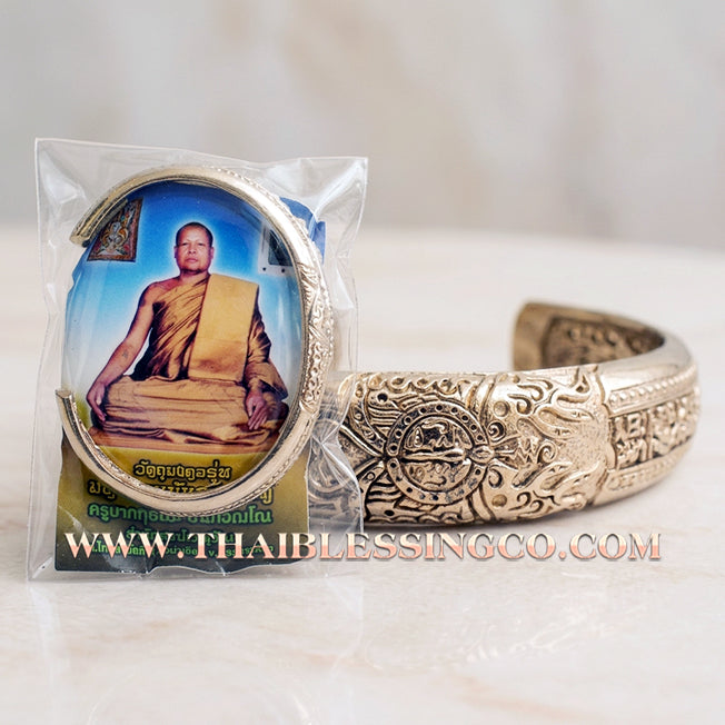 ✨🕉️ Sacred Thep Jamlang "King of Butterfly" Transformation Bracelet: Great Master Kruba Krissana (2012 Rare Edition) – The Ultimate Alpaca Silver Talisman for Miraculous Luck, Thriving Commerce, and Divine Charisma