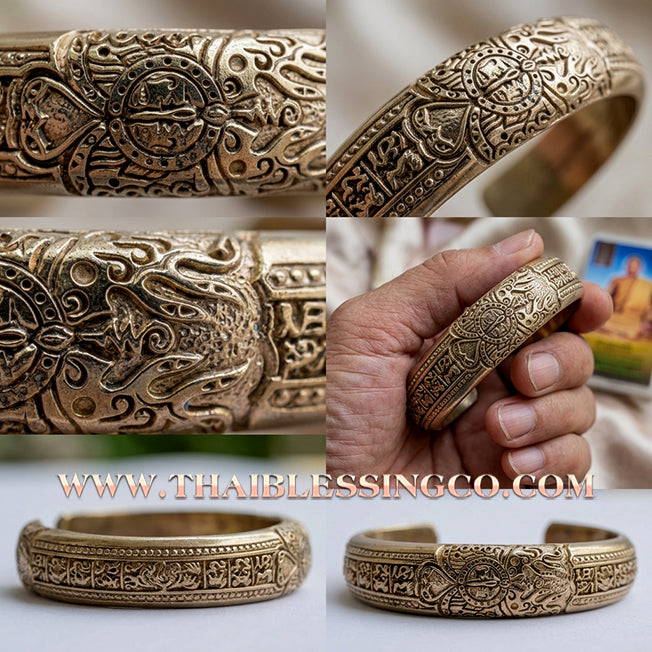 ✨🕉️ Sacred Thep Jamlang "King of Butterfly" Transformation Bracelet: Great Master Kruba Krissana (2012 Rare Edition) – The Ultimate Alpaca Silver Talisman for Miraculous Luck, Thriving Commerce, and Divine Charisma
