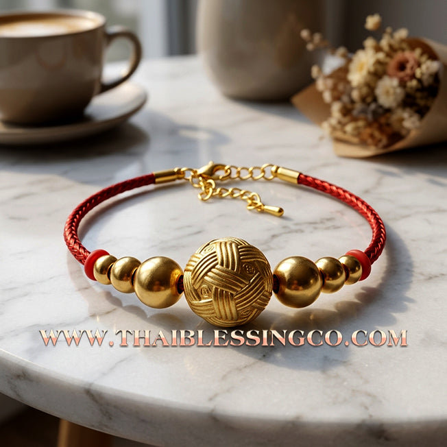✨🕉️ Sacred "Thong Chanuan" Takraw Wealth Trap Bracelet: Luang Pu Maen, Samnak Song Khao Chan (2022 Exclusive Edition) – The Ultimate Alchemical Talisman for Trapping Riches, Infinite Abundance, and Divine Protection