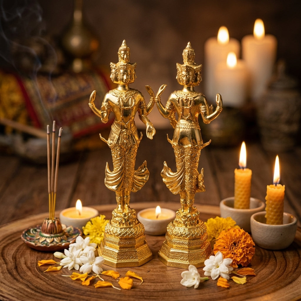 🔥 Sacred "Trimurti" (The Trinity of Universal Sovereignty) – Gold-Leaf Alchemical Edition: Luang Pu Key, Wat Sri Lamyong (2004) – The Divine Engine for Absolute Attraction, Financial Sovereignty, and Unstoppable Life Elevation!
