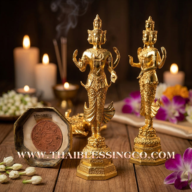 🔥 Sacred "Trimurti" (The Trinity of Universal Sovereignty) – Gold-Leaf Alchemical Edition: Luang Pu Key, Wat Sri Lamyong (2004) – The Divine Engine for Absolute Attraction, Financial Sovereignty, and Unstoppable Life Elevation!