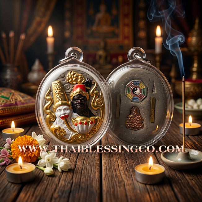 🏮 Sacred "Tua Peh Yee Peh" (The Lords of Wealth & Hell) – Gold-Leaf Incense Powder Edition: Arjan Subin Na Na Thong (2024) – The Ultimate Guardians of Fortune, Debt Clearance, and Unstoppable Financial Dominance!