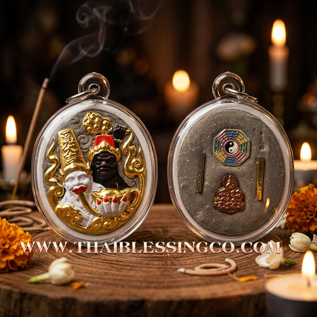 🏮 Sacred "Tua Peh Yee Peh" (The Lords of Wealth & Hell) – Gold-Leaf Incense Powder Edition: Arjan Subin Na Na Thong (2024) – The Ultimate Guardians of Fortune, Debt Clearance, and Unstoppable Financial Dominance!