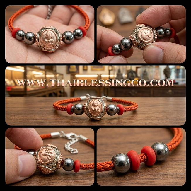 ✨🕉️ Sacred "Two-Tone" Rhodium & Rose Gold Ai Khai Maha Lap Sphere – Wat Khok Takhian (2020 Exclusive) – The Ultimate "Boy Wonder" Talisman for Miraculous Luck, Business Breakthroughs, and Divine Protection