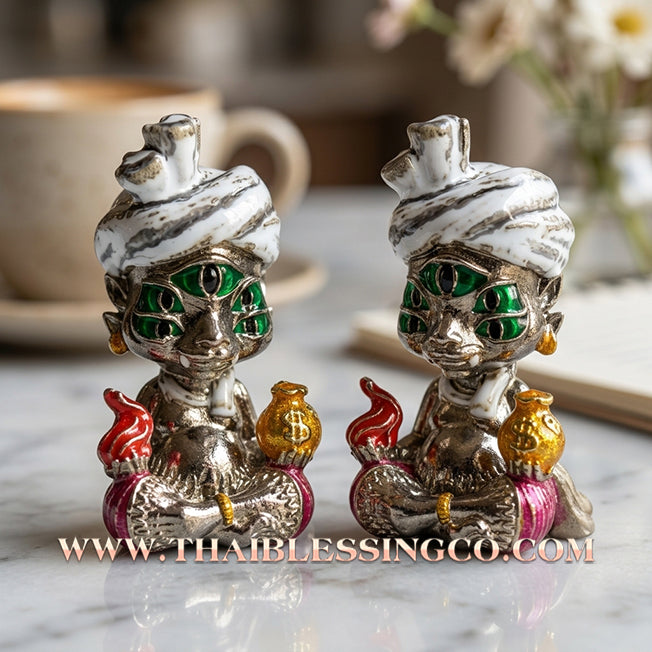 ✨🕉️ Sacred "White Bronze Enamel" Phraya Si Hu Ha Ta (The 4-Ears 5-Eyes Deity) The High-Frequency Tool for Rapid Financial Breakthroughs, Irresistible Aura, and Absolute Dominance!