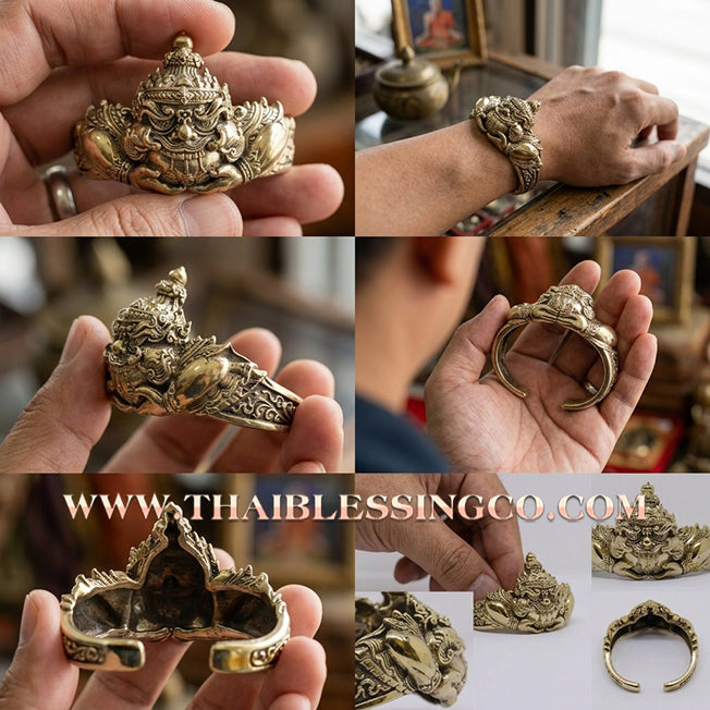 ✨🕉️ Sacred White Bronze "Phra Rahu Mongkol Nakarat" Celestial Bracelet: Master Luang Pu Kham Bu (2013 Rare Edition) – The Ultimate Alpaca Silver Talisman for Destiny Transformation, Protection, and Boundless Prosperity