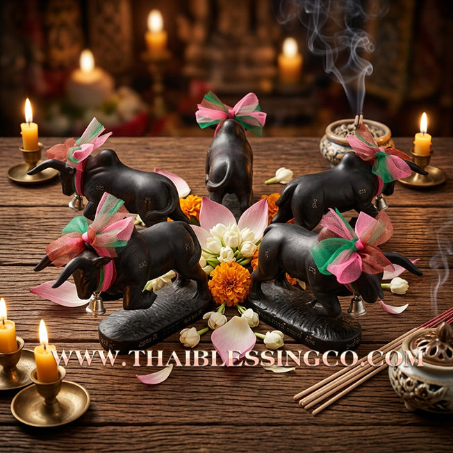 🔥 Sacred "Wua Thanu" (The Divine Arrow Bull) – Blackened Samrit Bronze Altar EditionThe Absolute Engine for Sovereign Protection, Wealth Defense, and Unstoppable Life Elevation!