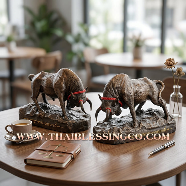 ✨🔥 Sacred "Wua Thanu" (The Divine Arrow Bull) – Large Samrit Bronze Altar Edition: Arjan Sanoh, Samnak Yant Phutthawet (2023) – The Absolute Engine for Sovereign Protection, Wealth Defense, and Unstoppable Life Elevation!