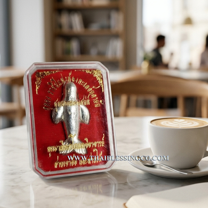 ✨ Sacred Duyong "The Sea Queen's Heart": 2019/2562 Rare Silver-Plated Copper Sea-Cow Amulet – Consecrated by Grandmaster Plian (Khao Or) & Nane Doi for Supreme Charisma, Wealth Attraction, and Divine Protection