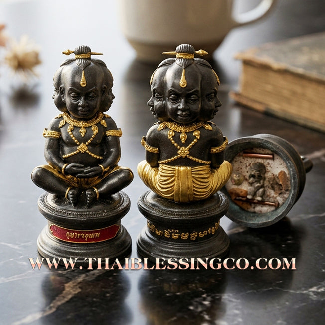 👦 Sacred "Kuman Jatu-Thep" (The Four Celestial Kumaras) – Bucha Statue Edition: Luang Pu Nen Kaeo (2013) – The Ultimate Engine for Wealth Manifestation, Business Guardianship, and Unstoppable Trade!