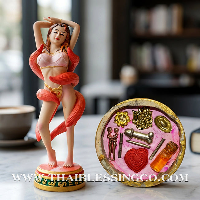 🦊 Sacred "Nang Phaya Nine-Tailed Fox" (Fox Queen) – Hand-Painted Bronze Altar Edition: Luang Pu Nen Kaew, Wat Udom Phraison (2566) – The Divine Engine for Imperial Enchantment, Financial Dominance, and Unstoppable Life Elevation!