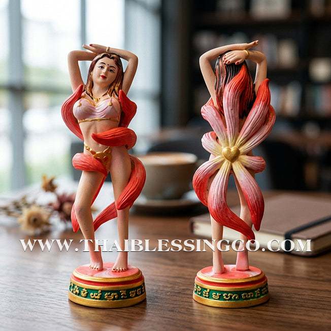 🦊 Sacred "Nang Phaya Nine-Tailed Fox" (Fox Queen) – Hand-Painted Bronze Altar Edition: Luang Pu Nen Kaew, Wat Udom Phraison (2566) – The Divine Engine for Imperial Enchantment, Financial Dominance, and Unstoppable Life Elevation!