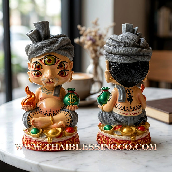 🔥 Sacred "Phaya Si Hu Ha Ta" (The Deity of Instant Wealth) – Vivid Hand-Painted Edition: Kruba Kamfan, Wat Ko Choke (2024) – The Essential Engine for Rapid Windfalls, Global Liquidity, and Sovereign Influence!