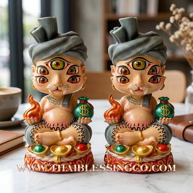 🔥 Sacred "Phaya Si Hu Ha Ta" (The Deity of Instant Wealth) – Vivid Hand-Painted Edition: Kruba Kamfan, Wat Ko Choke (2024) – The Essential Engine for Rapid Windfalls, Global Liquidity, and Sovereign Influence!