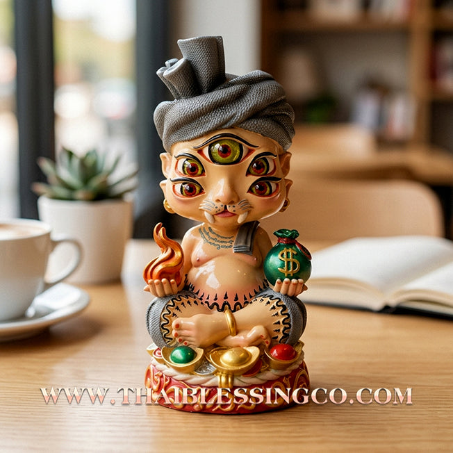 🔥 Sacred "Phaya Si Hu Ha Ta" (The Deity of Instant Wealth) – Vivid Hand-Painted Edition: Kruba Kamfan, Wat Ko Choke (2024) – The Essential Engine for Rapid Windfalls, Global Liquidity, and Sovereign Influence!