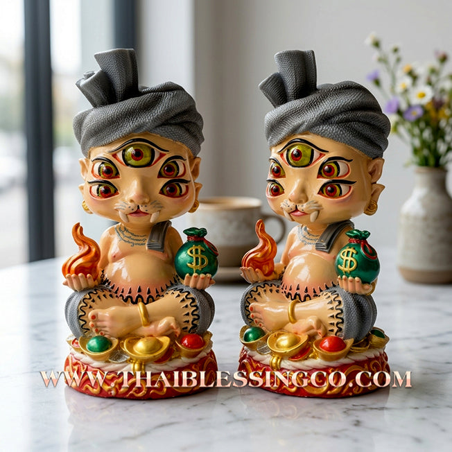 🔥 Sacred "Phaya Si Hu Ha Ta" (The Deity of Instant Wealth) – Vivid Hand-Painted Edition: Kruba Kamfan, Wat Ko Choke (2024) – The Essential Engine for Rapid Windfalls, Global Liquidity, and Sovereign Influence!