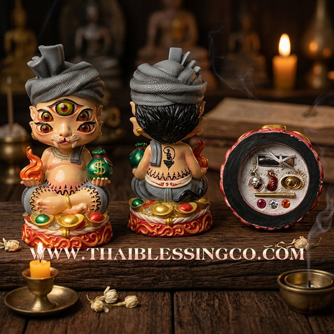 🔥 Sacred "Phaya Si Hu Ha Ta" (The Deity of Instant Wealth) – Vivid Hand-Painted Edition: Kruba Kamfan, Wat Ko Choke (2024) – The Essential Engine for Rapid Windfalls, Global Liquidity, and Sovereign Influence!
