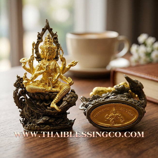 🐘 Sacred "Phra Kring Mahaphrom Erawan" (The Great Brahma & Erawan) – Chanuan Thong Deva Edition: Luang Pu Nen Kaeo, Wat Ban Kaset Thung Setthi (2018) – The Ultimate Engine for Divine Success, Sovereign Authority, and Infinite Prosperity!