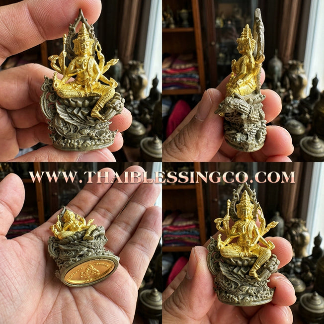 🐘 Sacred "Phra Kring Mahaphrom Erawan" (The Great Brahma & Erawan) – Chanuan Thong Deva Edition: Luang Pu Nen Kaeo, Wat Ban Kaset Thung Setthi (2018) – The Ultimate Engine for Divine Success, Sovereign Authority, and Infinite Prosperity!
