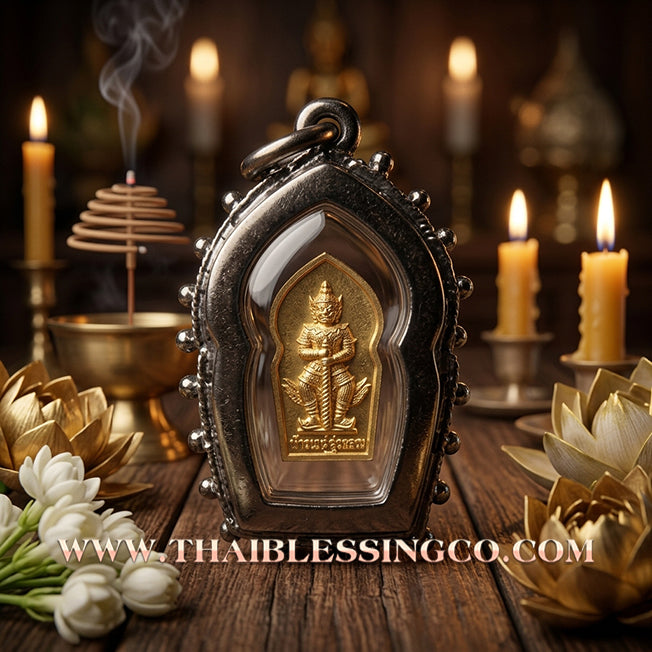 👹🔱 Sacred "Proc Bai Makham" Thao Wessuwan: Authentic "Lap Phon Phun Thawee" Protection & Wealth Edition by Phra Arjan Itth, Wat Chulamanee (2020)
