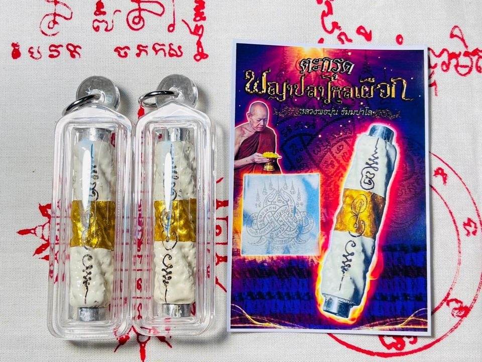 Sacred White Eel Amulet by LP Poon – Protection, Charm &amp; Smooth Success 白鱔神符 – 龍婆本加持，避險旺運，魅力無限 - Thai Blessing Co
