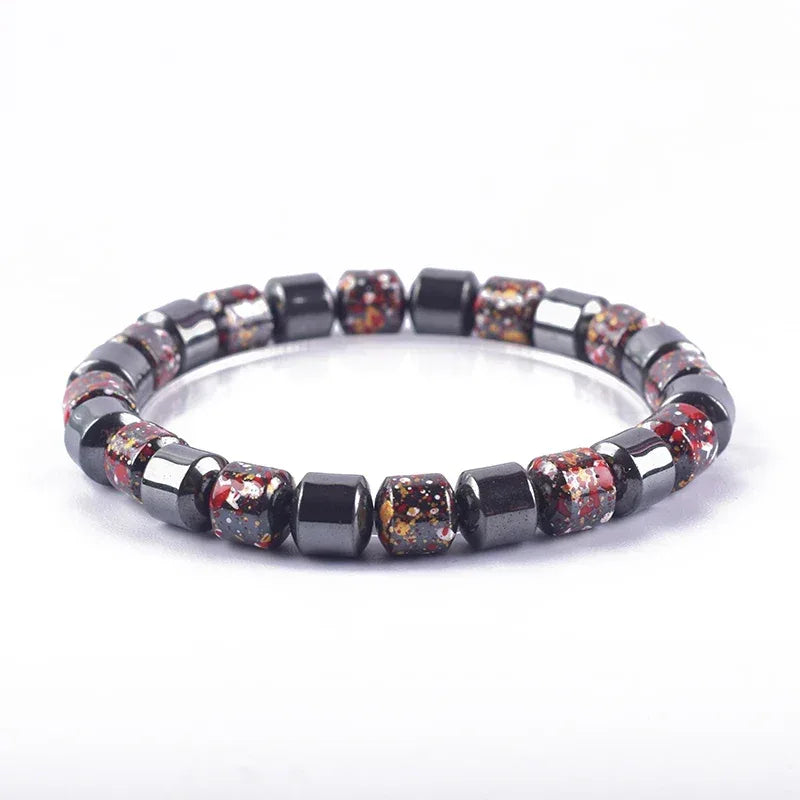 ✨ Bohemian Therapeutic Magnetic Hematite Bracelet – Homme Body Slimming & Weight Loss Health Care Jewelry – Couple Bangle Gift for Women 1