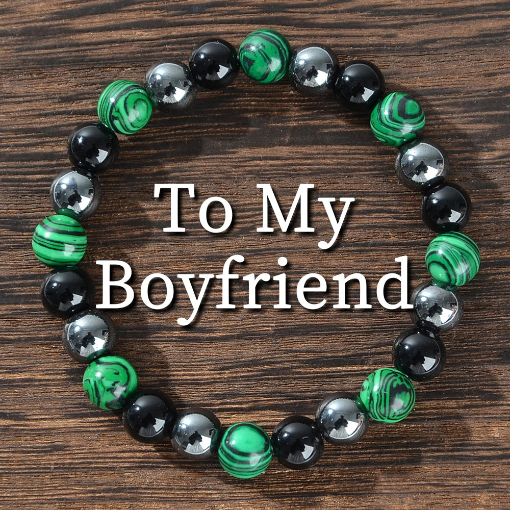 ✨ Natural Crystal Gemstone Bracelet – Meaningful Anniversary Gift for Boyfriends, Perfect for Daily Wear & Special Occasions style H