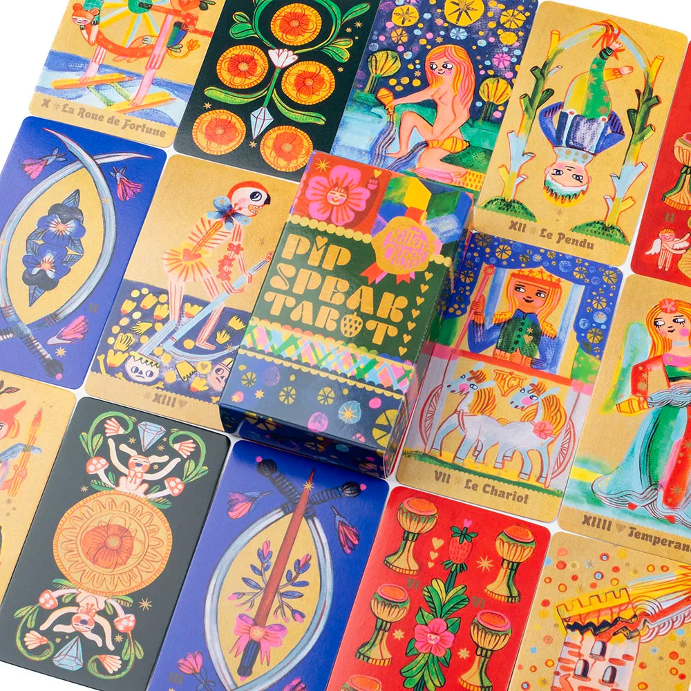 Pipspeak Marseille Tarot Deck - 83 Cards for Family Gatherings, 10.3 × 6 cm