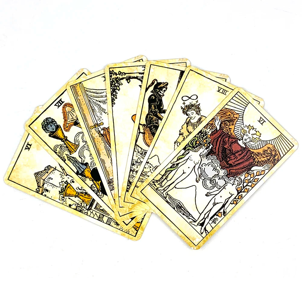 ✨ Metal Box Gilded Tarot Cards Deck – 78 Cards | Elegant Divination & Family Board Game | English Version with Paper Guidebook