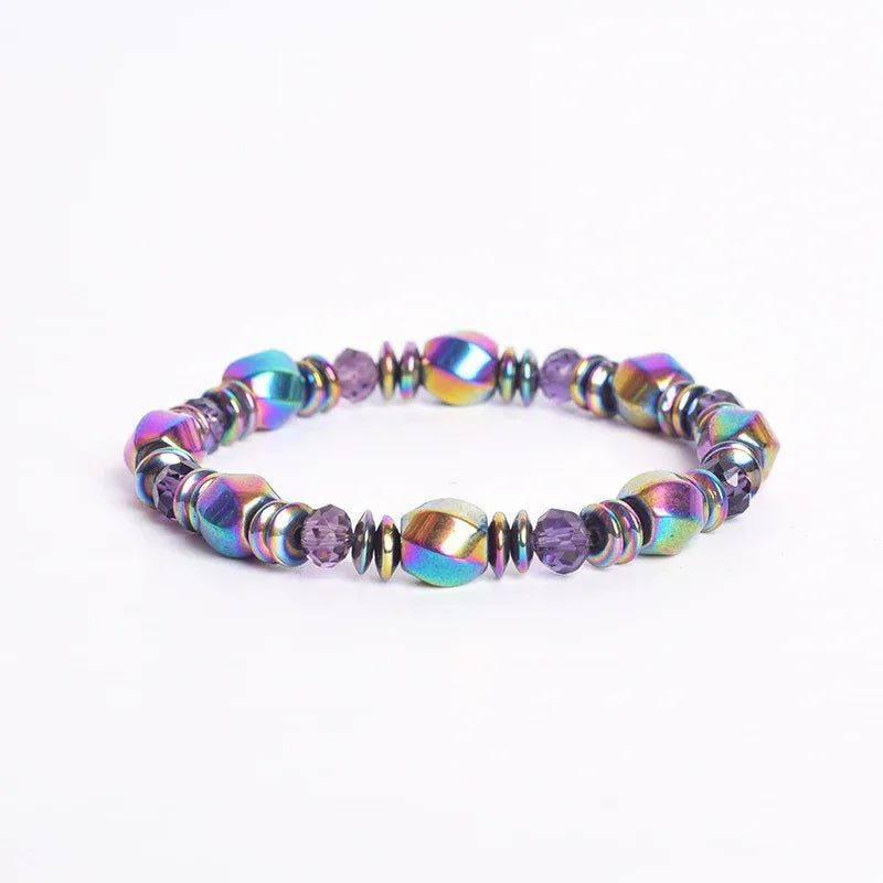 ✨ Bohemian Therapeutic Magnetic Hematite Bracelet – Homme Body Slimming & Weight Loss Health Care Jewelry – Couple Bangle Gift for Women 4