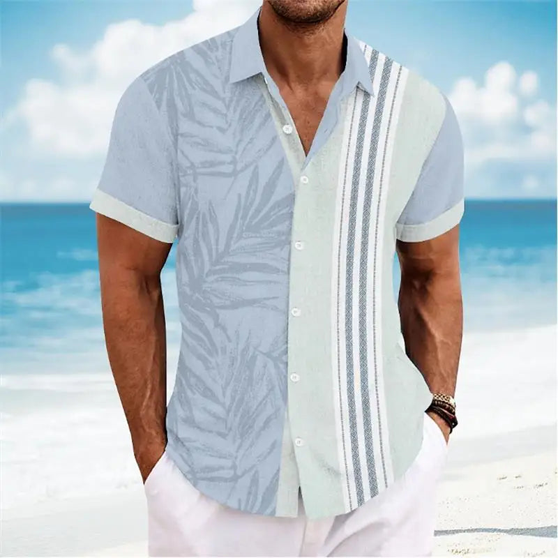 ✨ The Retro White-Dot Masterpiece: Premium Men's Casual Short-Sleeve Shirt – High-Definition Polka Dot Digital Print, Ultra-Breathable Lightweight Fabric, and Sophisticated Vintage Holiday Silhouette