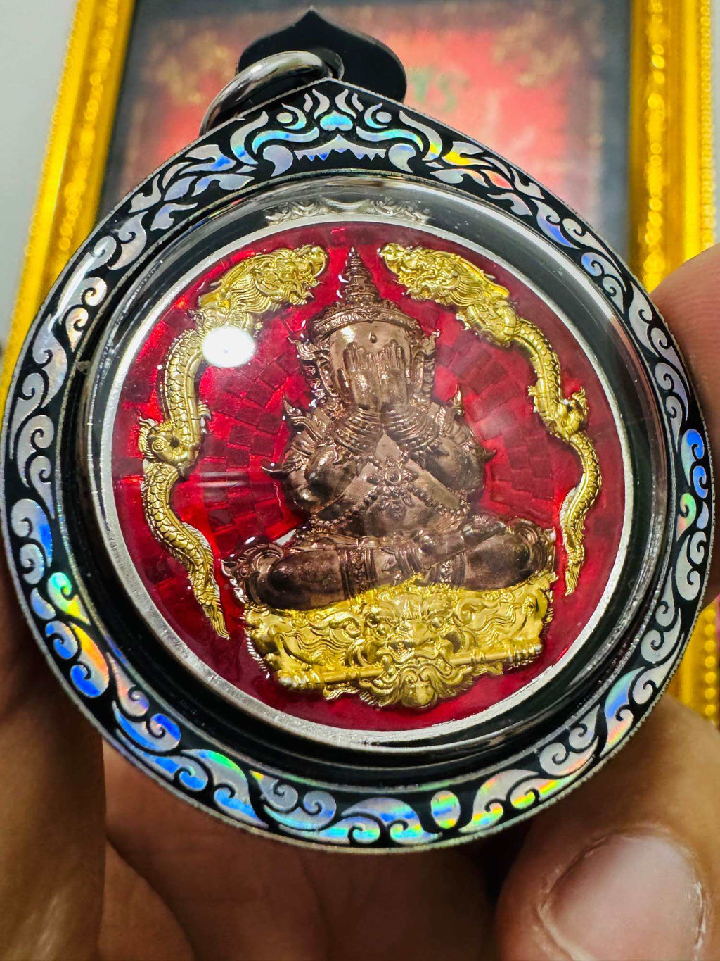 🌟 Supreme Phra Pidta Mahasombun 100 Year Anniversary﻿ Amulet – Limited Edition 3K Metal with Red Enamel, Waterproof Laser Casing, Authentic Guaranteed! 🌟 Default Title