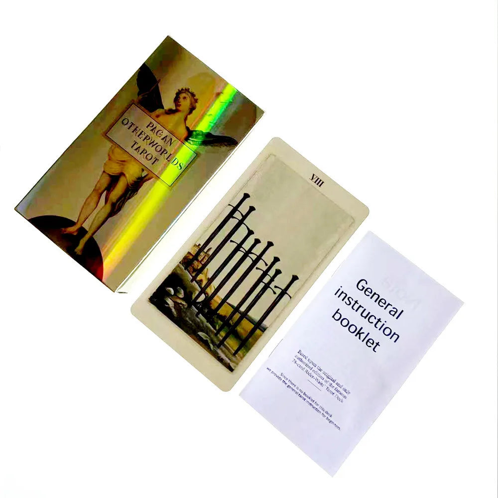 🎴Gustave Doré Tarot Deck – 78-Card Black & White Masterpiece for Spiritual Divination and Fun Family Board Game สีเทาเข้ม