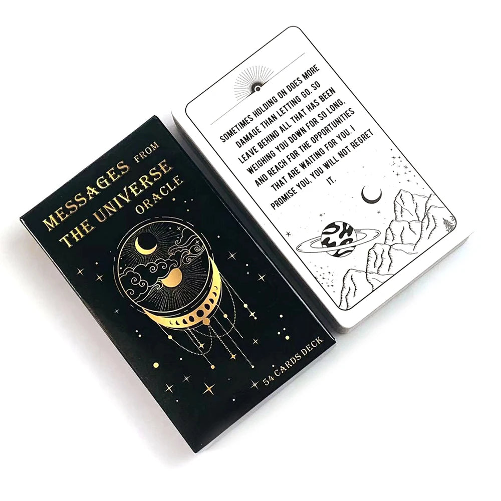 Messages From The Universe Oracle Deck – 54 Cards English Edition for Fate Divination & Family Party Games