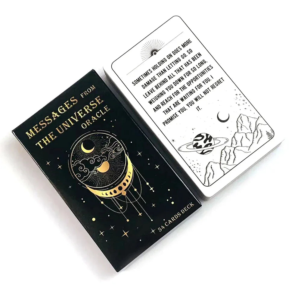 Messages From The Universe Oracle Deck – 54 Cards English Edition for Fate Divination & Family Party Games