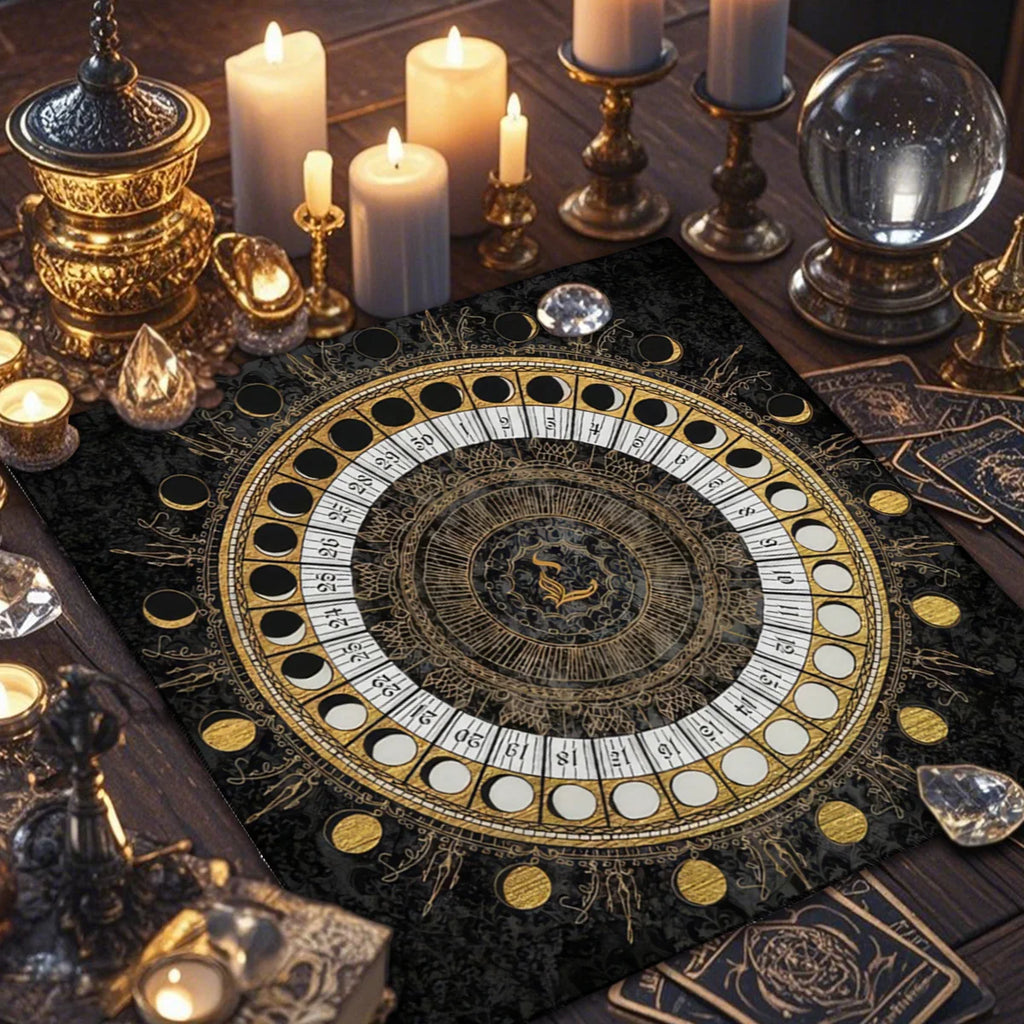 🃏 Star Map Tarot Tablecloth – Polyester Astrology Array Board Altar Cloth for Tarot Enthusiasts, Zodiac Rituals & Celestial Home Decor