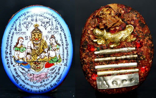 ✨ Saming Prai Chan Phen Celestial Tiger Locket: The Sacred 'Full Moon' Guardian for Supreme Authority, Protection, and Success by Luang Pu Kham Phuang (2025 Sky Blue Edition)