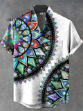 🌍 The Ancestral Modesty Heritage Edition: Premium Men’s Retro African Tribal Totem Shirt – High-Definition Digital Print, Breathable Organic Cotton-Linen Blend, and Sophisticated Modest Street-Trend Silhouette SFQQQD1221