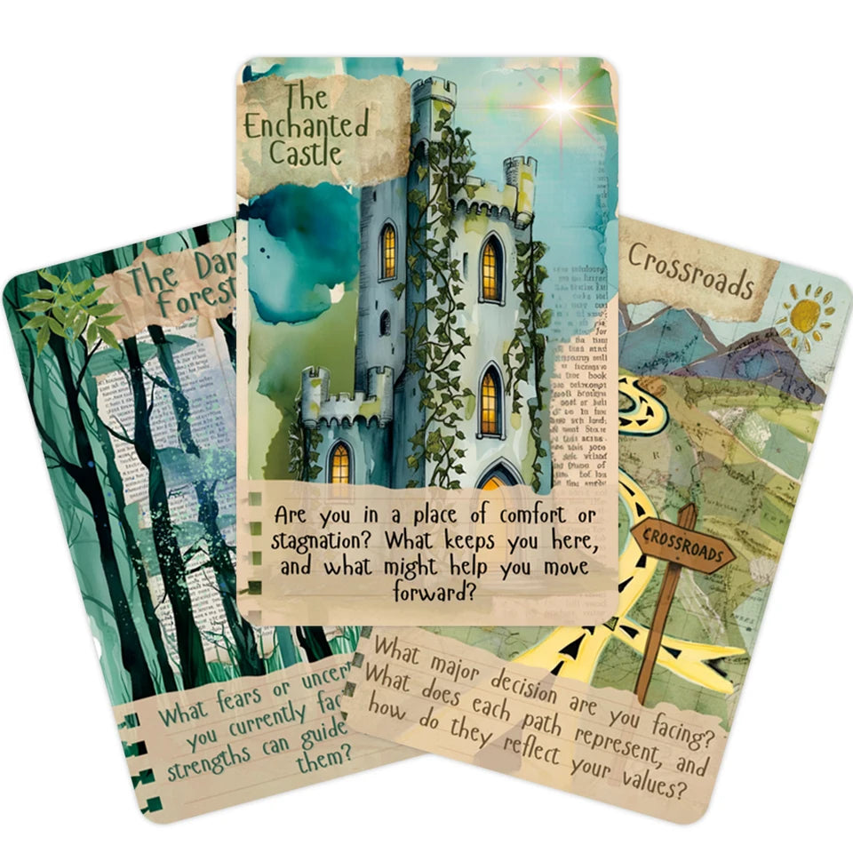 Threads of The Soul Oracle Deck (50 Exquisite Cards) - Journaling Prompt & Self Reflection Edition for Personal Growth, Healing, Story Reclamation & Intuitive Guidance