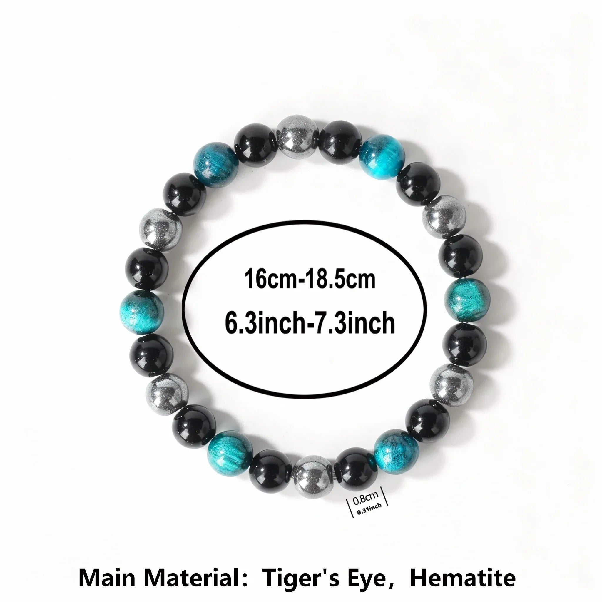 ✨ Classy Autumn & Winter Jewelry – Blue & Yellow Hematite Tiger’s Eye Bracelet – Unique Natural Stone Accessory for Family Banquets