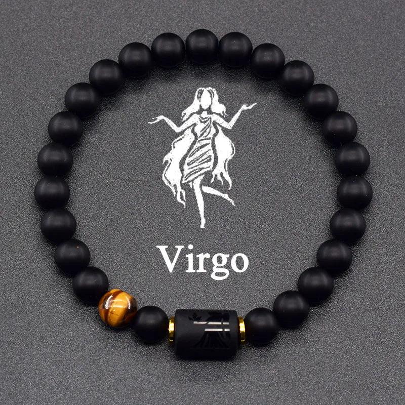 🌌 The "Celestial Identity" 12 Constellation Bracelet: Zodiac Charm & Personality Talisman (Unisex) 36 Virgo 8mm Beads