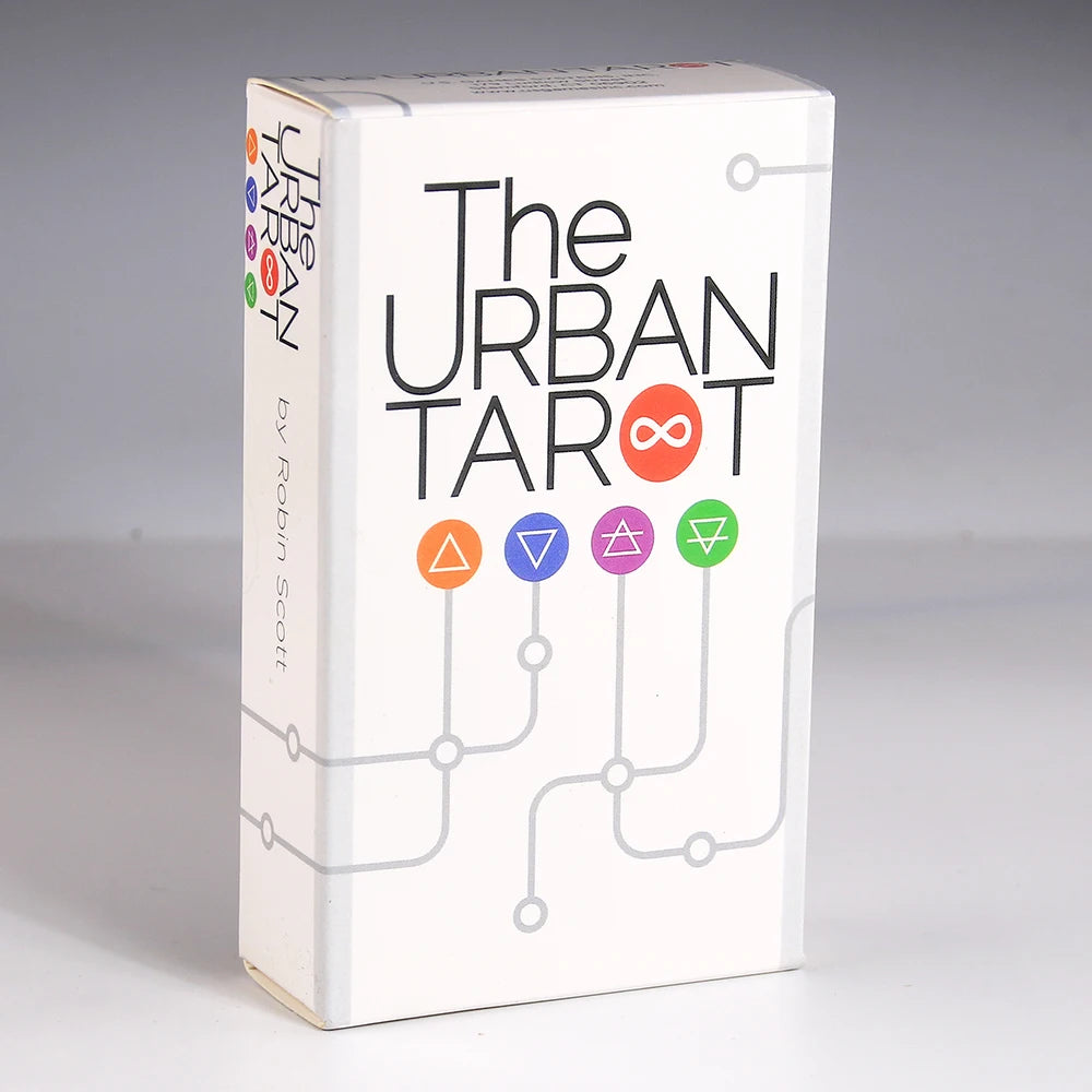The Urban Tarot by Robin Scott is a modern, beautifully illustrated 78-card tarot deck paired with an 84-page guidebook