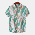 🎨 The Chromatic Patchwork Aloha Masterpiece: Premium Men's Vintage-Style Hawaiian Shirt – High-Definition Colorful Geometric Print, Breathable Short-Sleeve Button-Down, and Signature Loose-Fit Silhouette Shirts-YSY06704