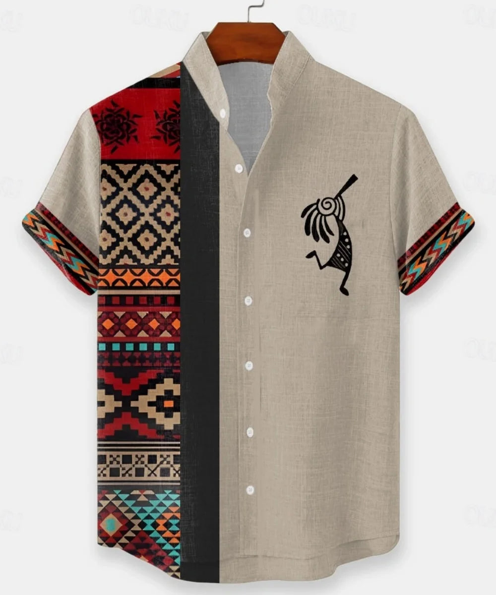🌿 The Absolute Pure Linen 100%: Men’s Premium Urban-Outdoor Shirt – Short-Sleeve Modern Casual Button-Down, 100% Organic Flax Linen, Ultra-Breathable Performance Streetwear KL951