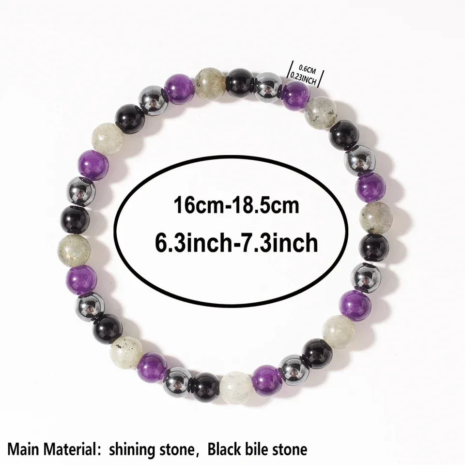 🍂 The "Autumn Luxe" Color-Block Bracelet: Natural Light-Refracting Spectrolite & Earth Stones (Unisex)