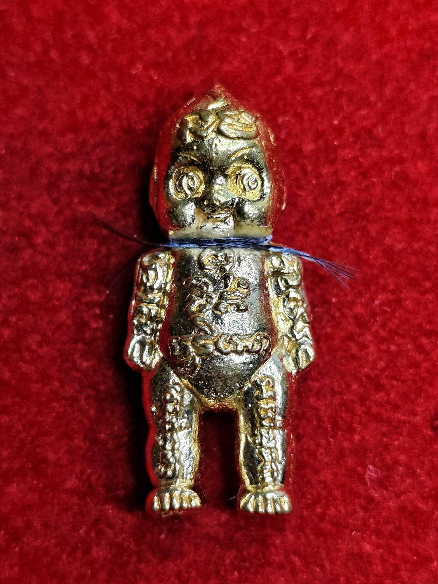 🧿 Hoon Phayont “Phaya Suea Non Kin” – Occult Metal Spirit Tiger Effigy by Phra Ajarn Prasoot, Wat Nai Tao (Height 3.2 cm, Width 1.3 cm)